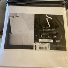 Simply Vera Wang CALF KING 4 pc 800 TC Egyptian Cotton Sheet Set Bright White