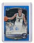 2025-26 Bowman Chrome U Josh Dix BLUE REFRACTOR AUTO AUTOGRAPH RC 106/150