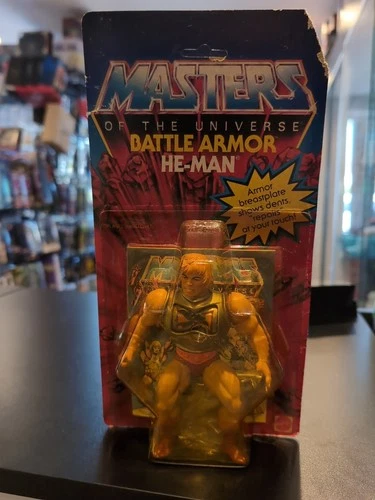 Vintage  1983  Masters Of The Universe BATTLE ARMOR HE-MAN On Opened Card  LOOK