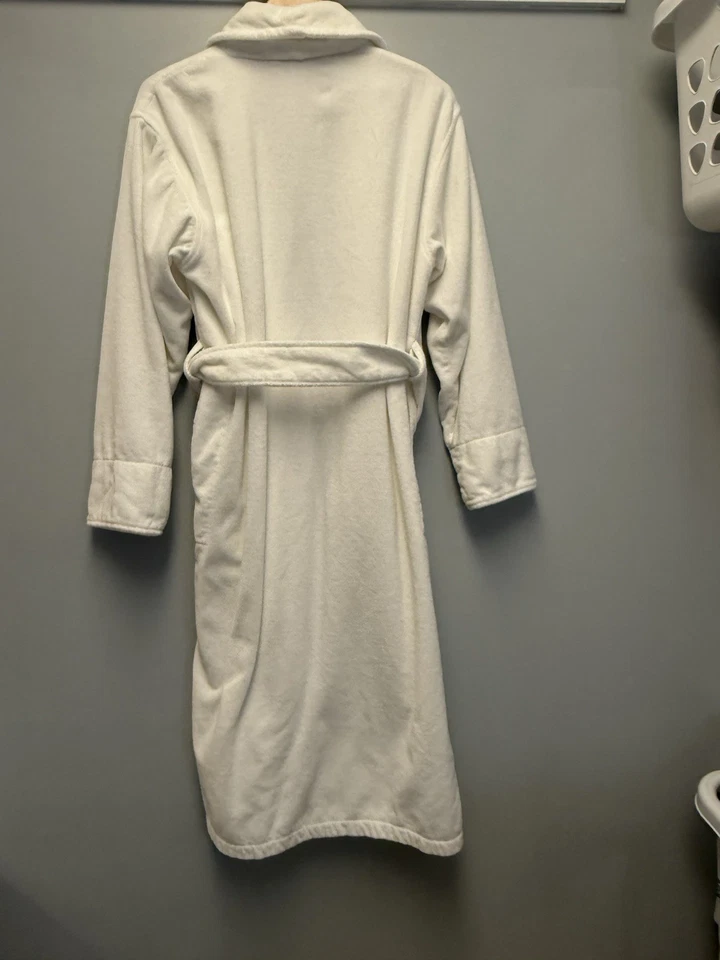 Victoria's Secret белый махровая ткань халат для ванны спа отель стиль XS/маленький Y2K - Изображение 4 из 4