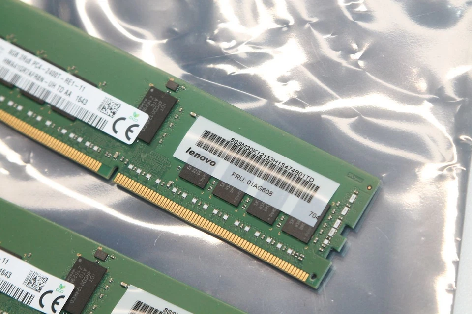 SK HYNIX / LENOVO .. 16Gb DDR4 ECC (2x8) PC4-2400T-RE1-11 / 01AG608 pour P410 .. - Photo 4/4