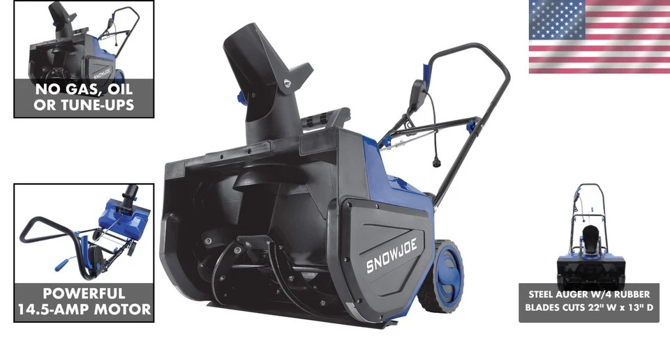 Lanzanieves eléctrico sin mantenimiento - ¡Compacto 22 pulgadas con motor de 14,5 amperios! Foto 2 de 4