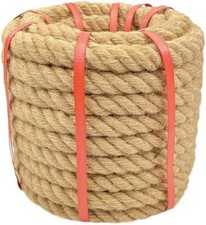 Natural Hemp Rope 1 in X 50 Ft Twisted Manila Rope Thick Jute Rope for Crafts,