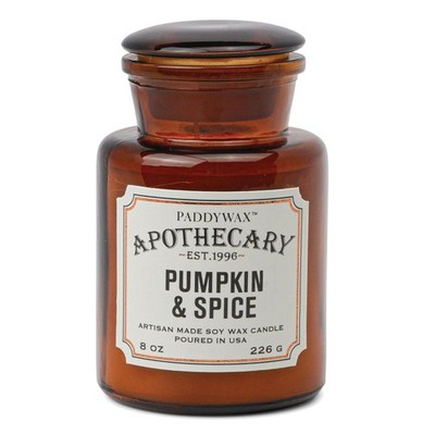 Paddywax Artisan Apothecary Scented Candle with Lid in Reusable Glass Jar, Cl...