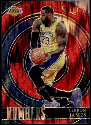 2020-21 Panini Select #2 LeBron James Select Numbers Red E1