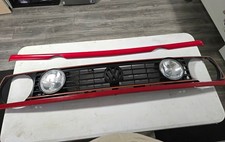 Vw Golf Gti 87-92 4 Headlight Front Grill Oem