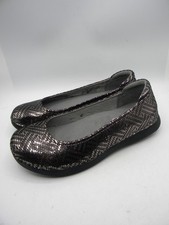 ALEGRIA PET-532 Pewter Dazzler Leather Slip On Flat Shoes Size 7.5