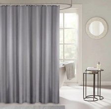 70x71 - Vinyl Shower Curtain Liner Waterproof Solid Color Gray