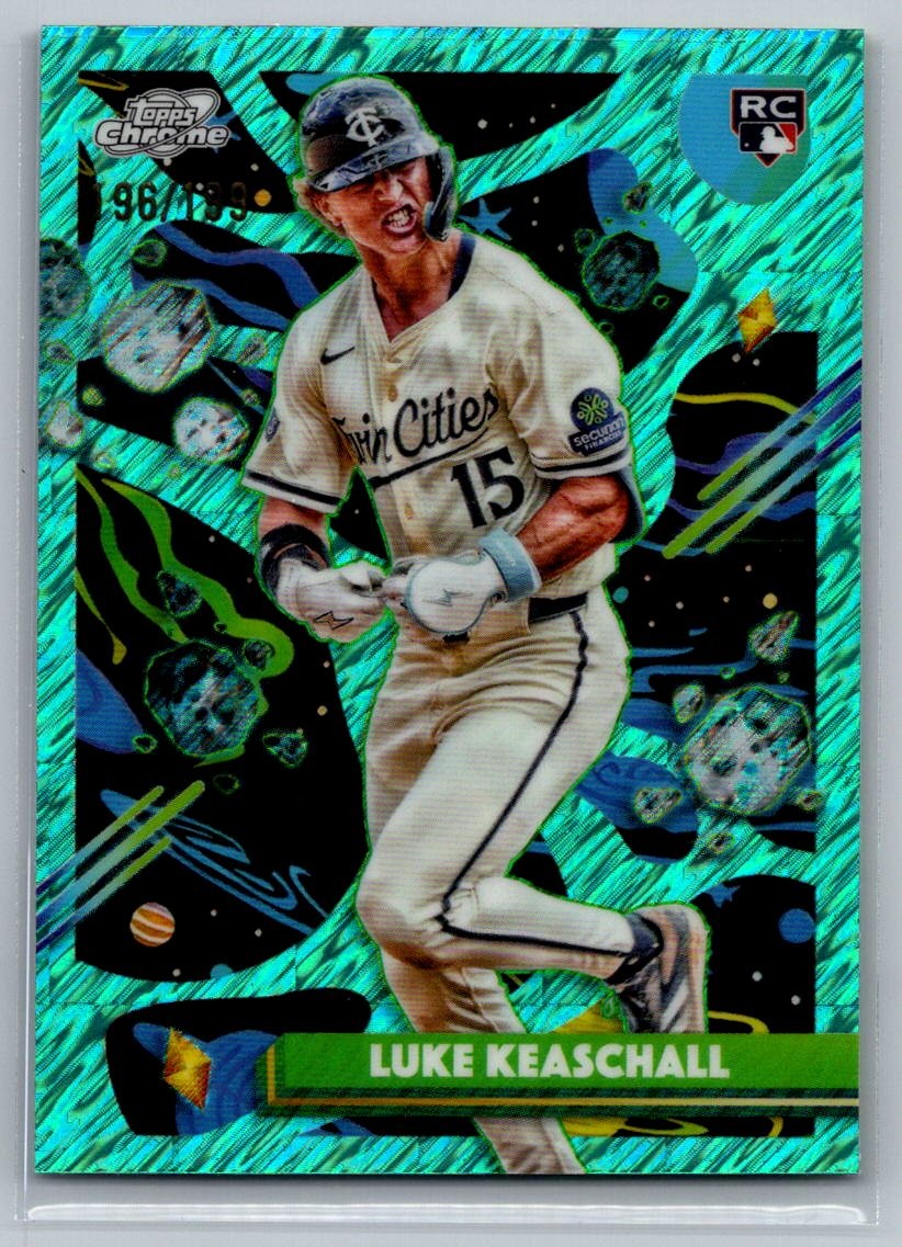 Luke Keaschall 2025 Topps Chrome Cosmic #153 Aqua Equinox Rookie /199