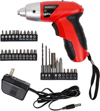 25-Piece Electric Screwdriver Set - Cordless Drill with LED Work Light, Automati