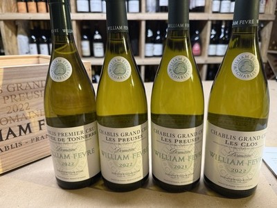 William Fevre Chablis Grand Cru Le Clos & Les Preuses aus 2021 und 2022, 4 Fl