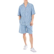 Versace Barocco Pattern Chambray Shorts - Image 3 of 4