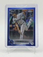 2022 Topps Chrome - Edward Cabrera #64 Blue Refractor RC /150 - Marlins