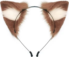 Cat Fox Faux Fur Ears Headband Cute Halloween Fancy Dress Cosplay Handmade Anima
