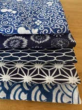 Japanese Tenugui Hand Towel Set of 5 – Traditional Komon Pattern Craft Fabric
