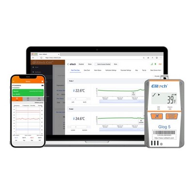 Elitech Temperature Data Logger 4G Single-Use 32000 Point PDF/CSV Report Glog 5T