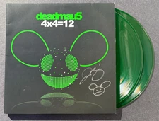 Deadmau5 Signed "4x4+12" Green Colored Vinyl 2LP Record Autographed w COA