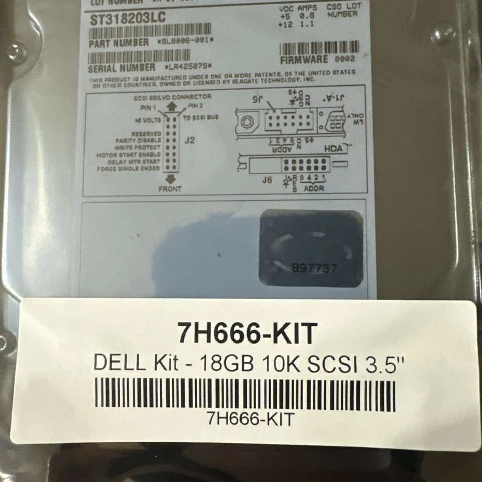 SEAGATE ST318203LC 18GB SCSI 80PIN SCA-2 HOT-SWAP SCSI LVD U160 HARD DRIVE. New - Image 3 of 4