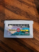 Shrek & Shark Tale 2 in 1 Nintendo Game Boy Advance Video GBA Tested & Working 