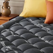 King Mattress Topper, Viscose Derived from Bamboo Thick Pillow Top Mattress P...