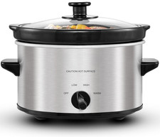 Olla Cocción Lenta 2QT Eléctrica Acero Inox...