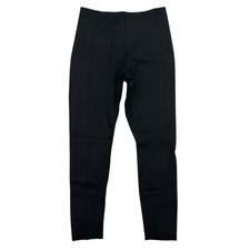 Lysse Black Slightly Pebble Sheen Skinny Active Leggings Pull On Center Seam M
