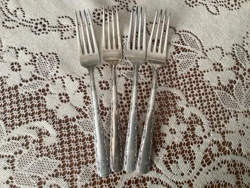 4 Gorham Camellia Sterling Silver Dinner Forks Scrap Or Not 182.4g