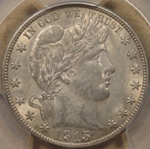 1915 Barber Half Dollar 50c PCGS Certified AU58