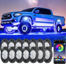 14 Pods RGB LED Rock Lights, Underglow Multicolor Neon Light Kit Wheel Well Ligh