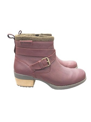 Merrell Women Winter Boot Andover J003664 Waterproof Leather Burgundy Size 7 M