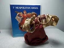 Vintage Kurt S Adler 7" Neapolitan Angel Paper Mache Christmas Tree Ornament
