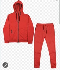 TRUE BORN TRACK JACKET PANTS SET Red- TF501-TH504