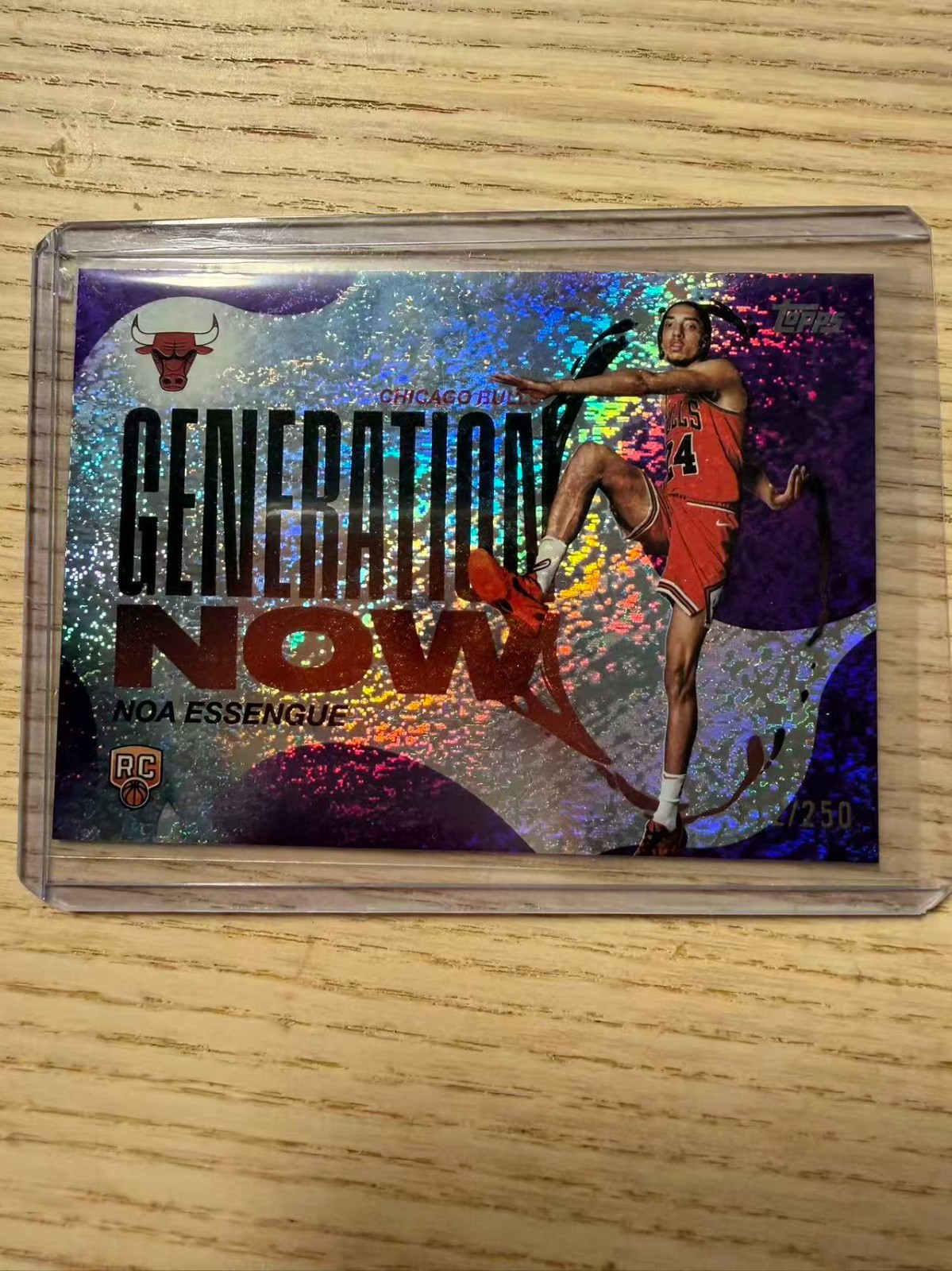 2025-26 Topps #GN-12 Noa Essengue Generation Now Purple Holo Foil /250 RC
