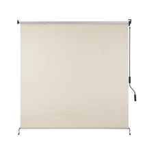 8ft (W) x 8ft (H) Outdoor Roller Shades 5% Openness Cordless Sun Roll up Shade