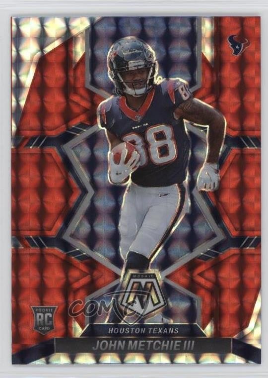 2022 Panini Mosaic Rookies Red Mosaic Prizm John Metchie III #317 go9