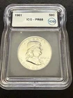 1961 Proof Franklin Half Dollar 50c 90% Silver Uncirculated Coin ICG PR68