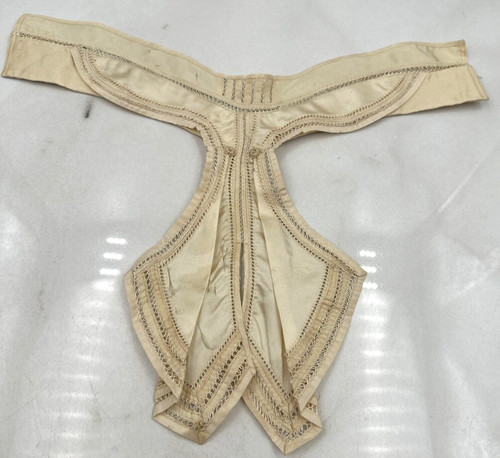 VTG SIBLEY LINDSAY & CURR CO Beige Silk Lace Collar Ascot Victorian
