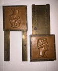 UNIQUE ANTIQUE HAND MADE LINCOLN EXPANDING BOOK ENDS • BRASS/COPPER HAMMERED — photo 2