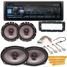 Alpine Package Car  Stereo & Door Speakers install kit for 2002-2005 Dodge RAM
