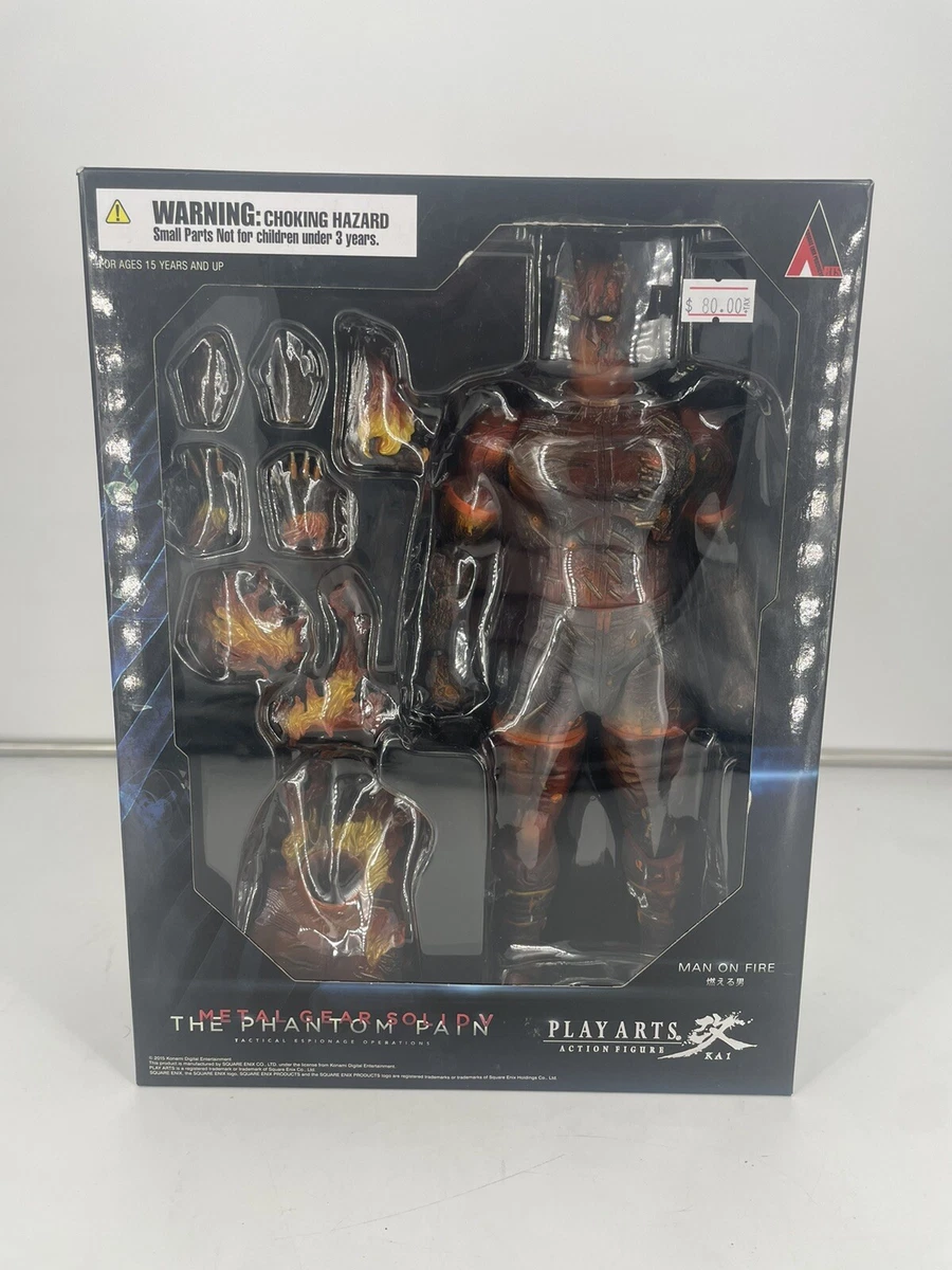 MGS METAL GEAR SOLID V PHANTOM PAIN PLAY ARTS KAI MAN ON FIRE FIGURE VIDEO  GAME