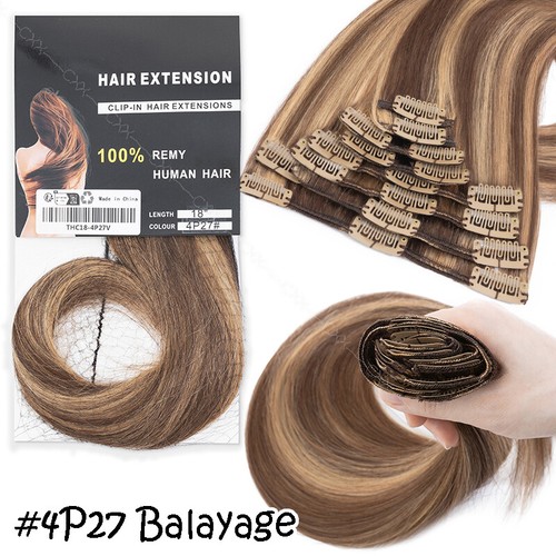 CLEARANCE 100% Human Hair Extensions Clip In Real Remy Hair Full Head Blond SALE - Picture 57 of 70