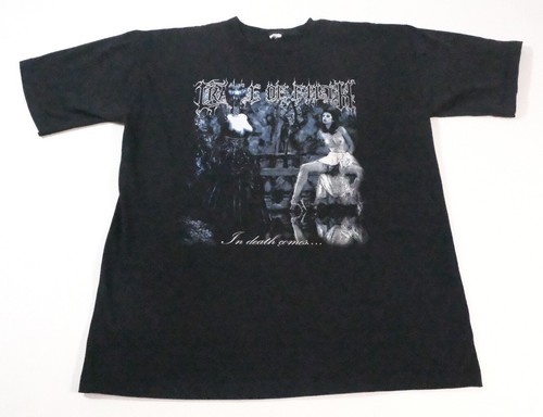 Vintage Y2K Cradle Of Filth In Death Comes Graphic Shirt Sleeve T-Shirt Size L