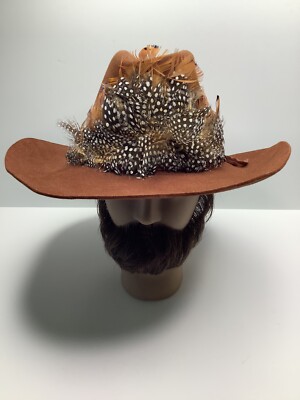 VTG BEAVER BRAND Cowboy Hat Genuine TEN X 100% Fur Custom Made
