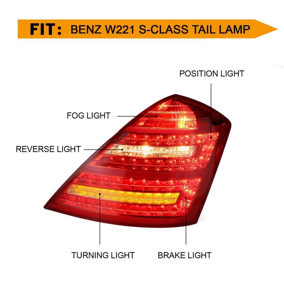 Right Side Tail Light For Mercedes Benz W221 S550 S600 S63 AMG S65 AMG 2010-2013 Foto 2 de 4