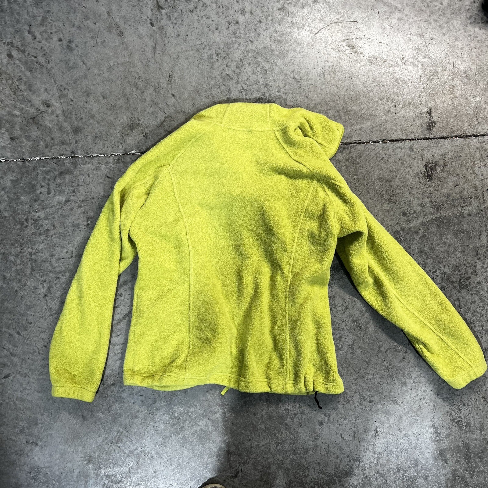Colombia Full Zip Fleece Jacket Outdoor Green Hiking Zip Pockets Women's XL