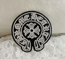 Inspired Iron On Patch Gothic Biker Logo Embroidered Badge