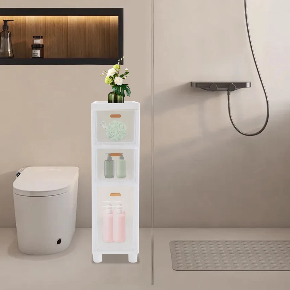 3-слойный напольный шкаф для хранения в ванной комнате органайзер - Изображение 2 из 4