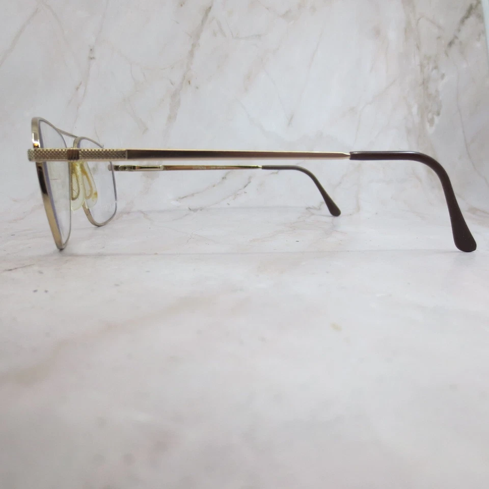 Stetson 178 Zyloware 057 Eyeglasses Frame Men's Gold Metal Full Rim Square 57-16 - Image 3 of 4