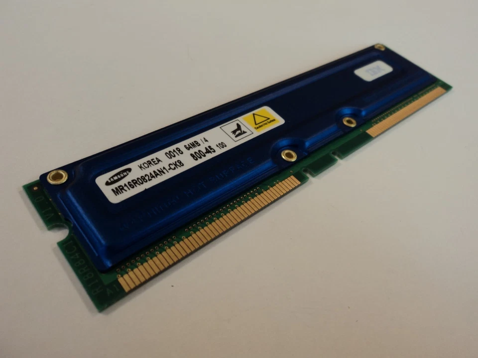 Samsung RAM Memory Module 64MB PC800-45 RDRAM RIMM MR16R0824AN1-CK8 - Image 2 of 4