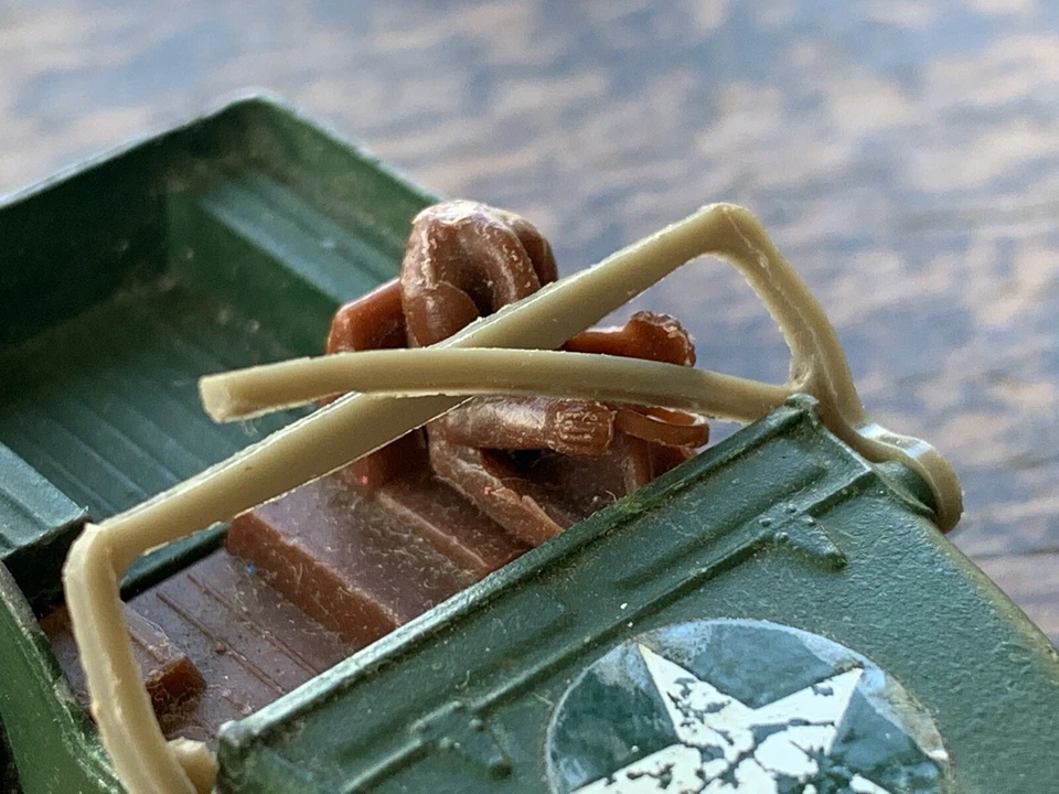 Corgi Juniors Whizzwheels Willys Jeep Unboxed Military Playworn - Image 2 of 4